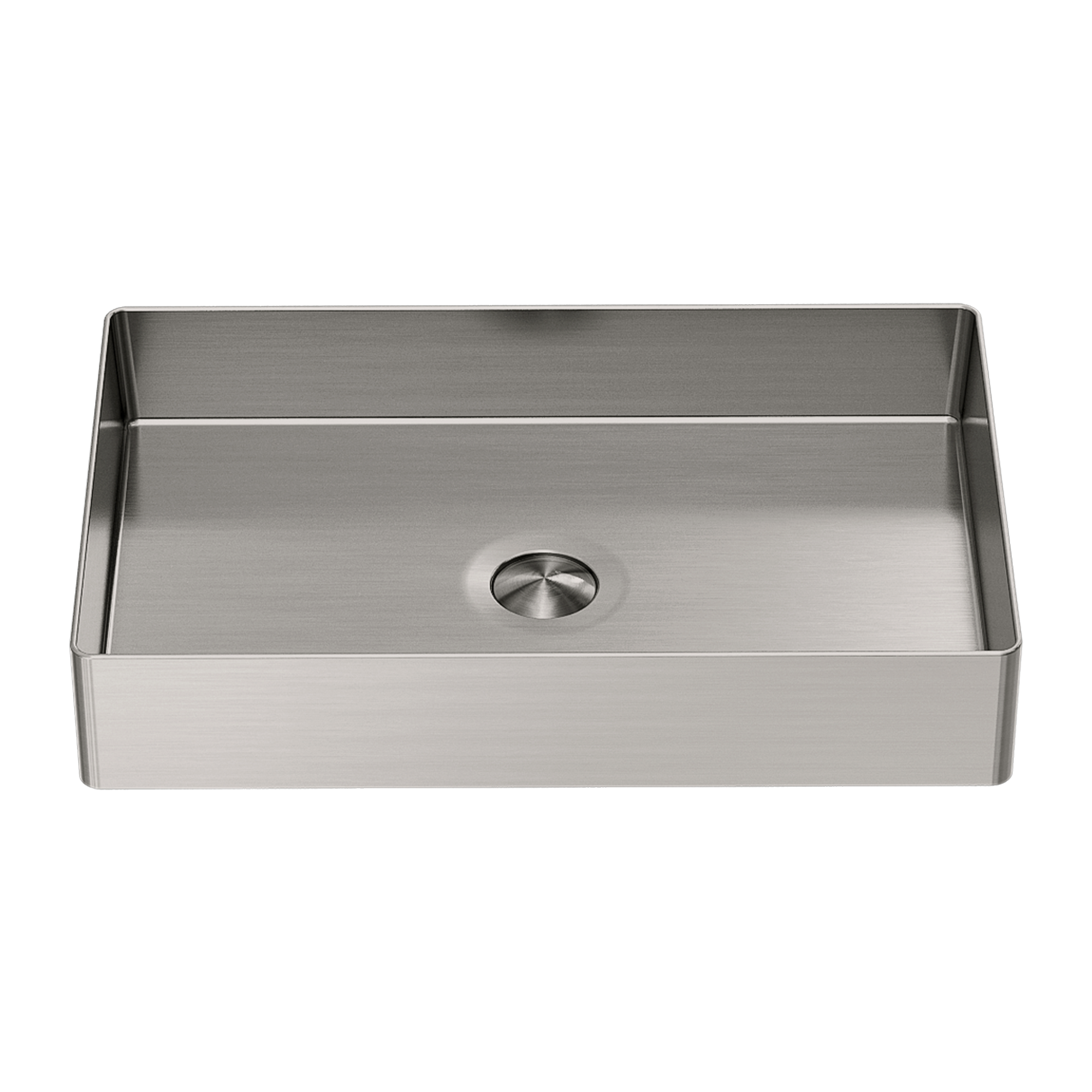 Nero Rectangle Stainless Steel Basin - Brushed Nickel