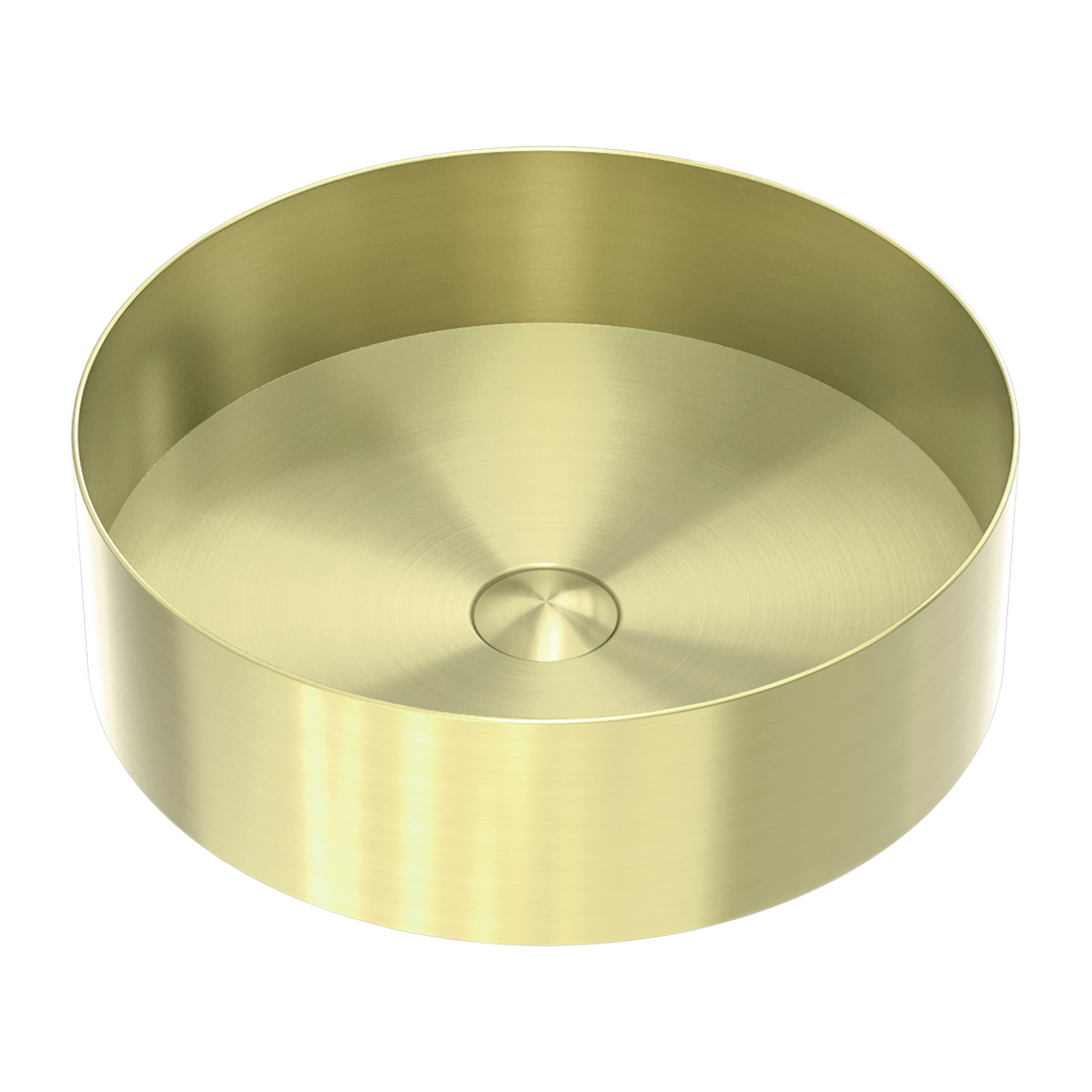 Nero Round 400mm Stainless Steel Basin - Brushed Gold