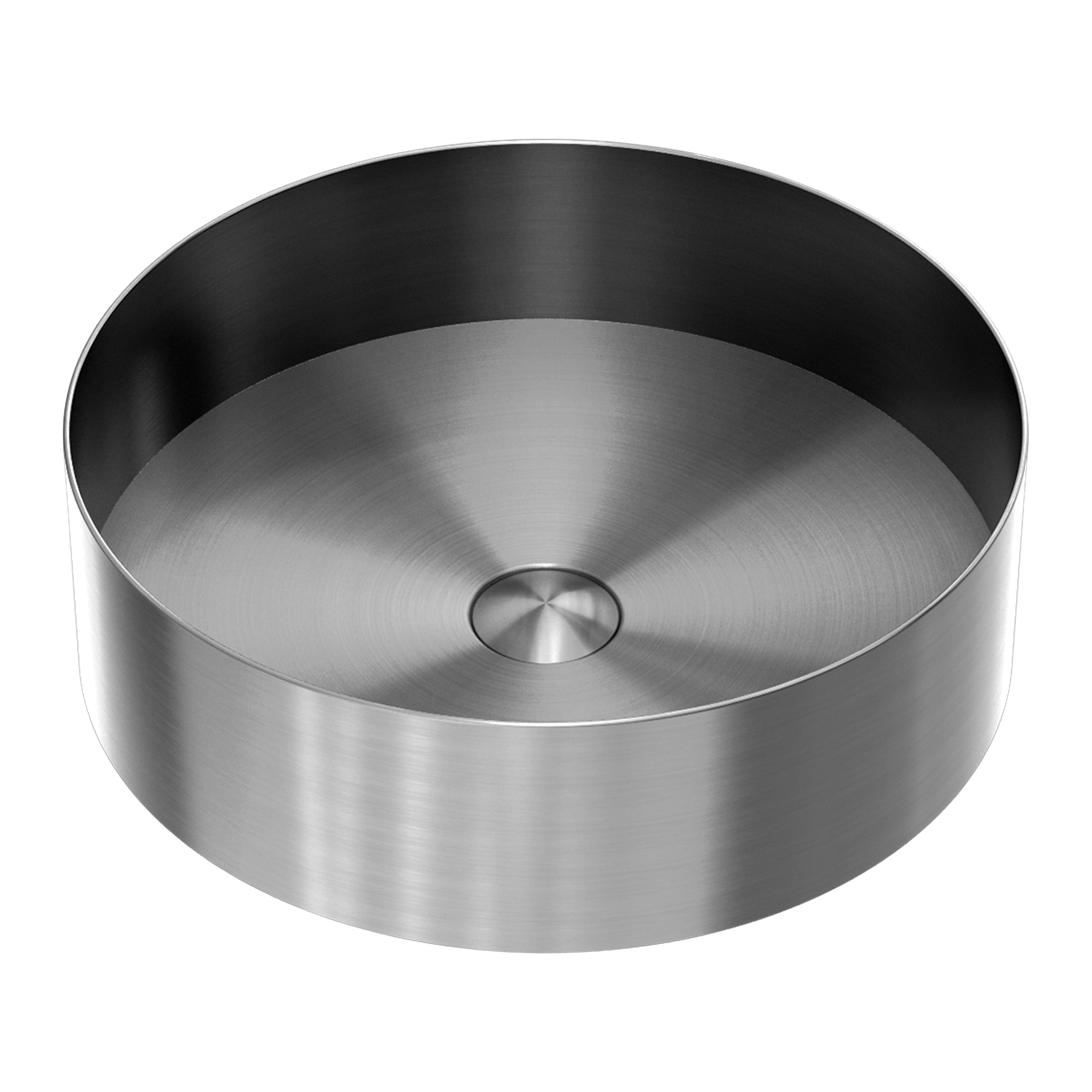 Nero Round 400mm Stainless Steel Basin - Graphite