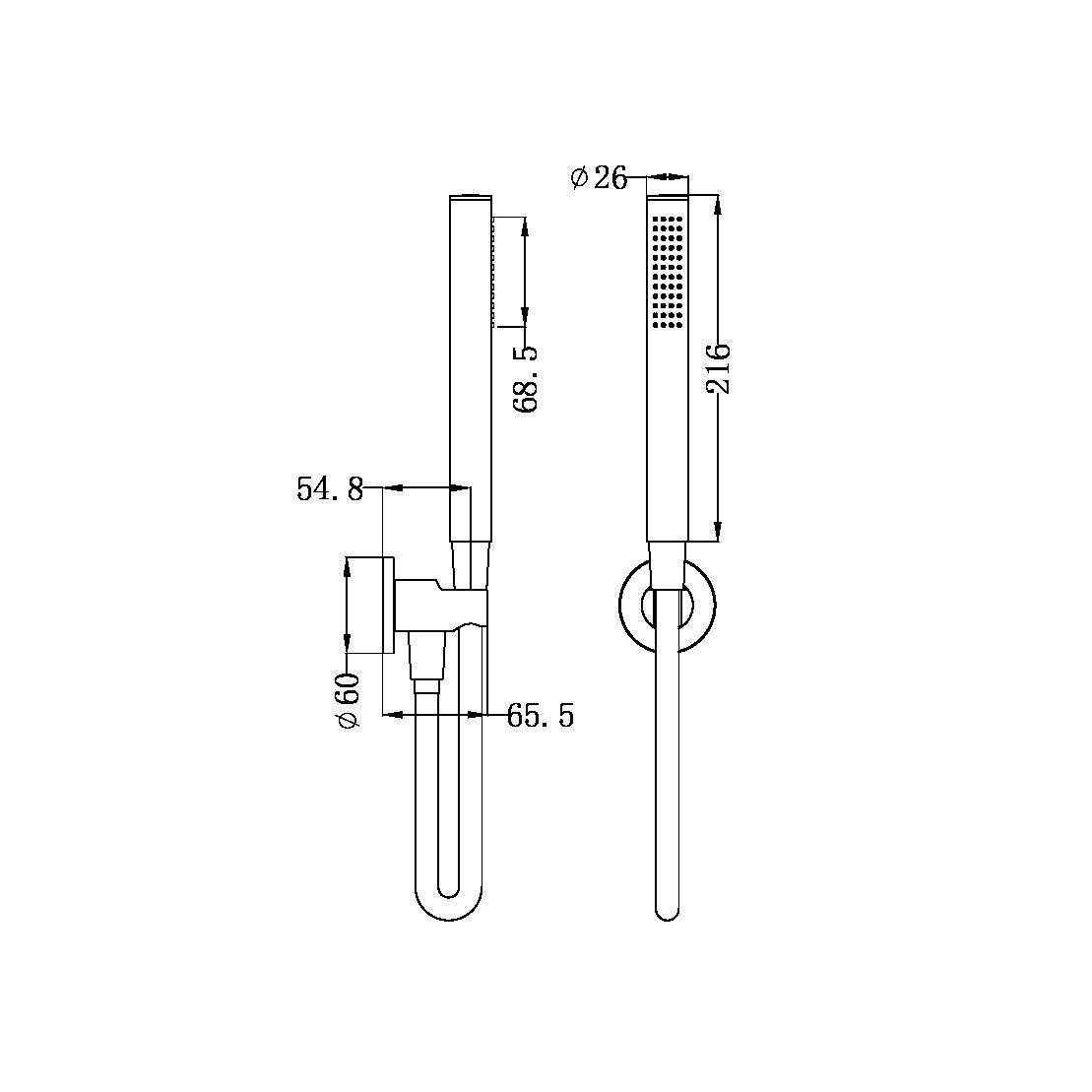 Nero Round Shower Bracket - Brushed Nickel