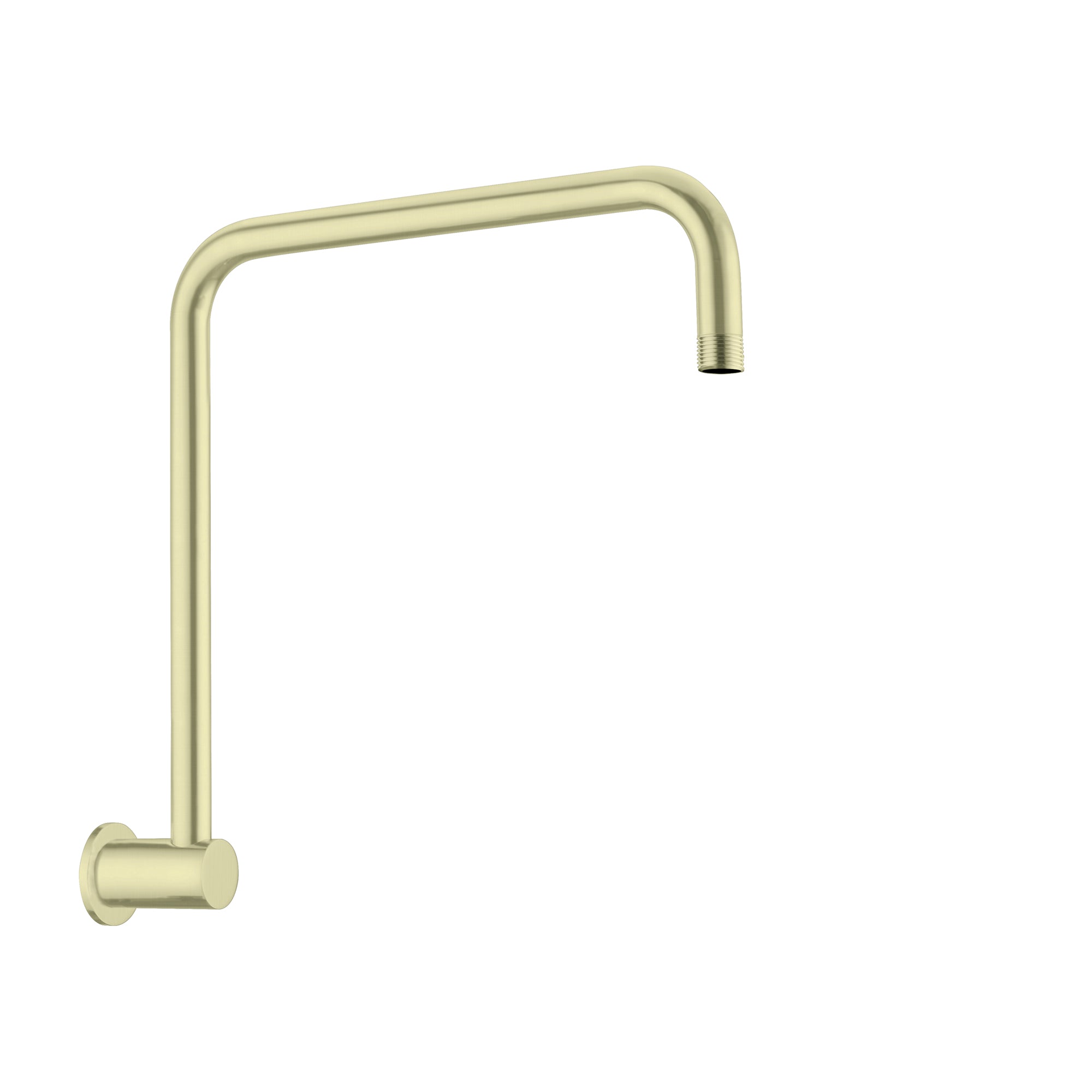 Nero Round Swivel Shower Arm - Brushed Gold