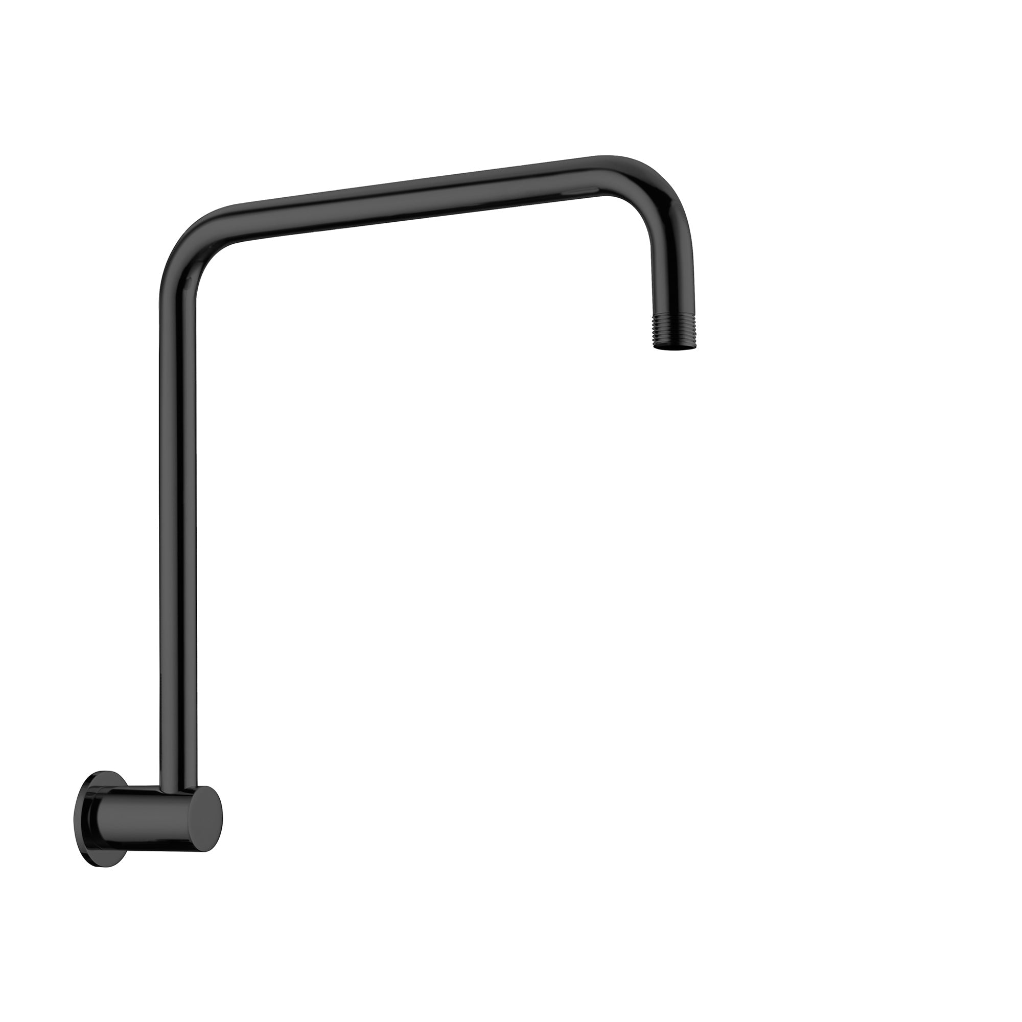 Nero Round Swivel Shower Arm - Matte Black