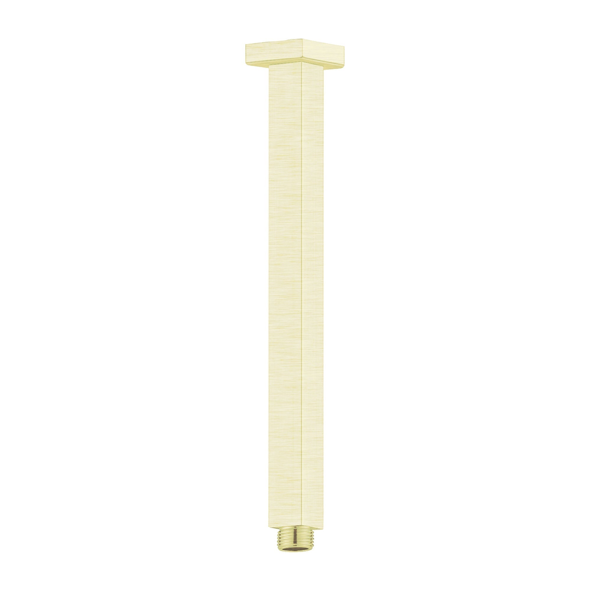 Nero Square Ceiling Arm 300mm - Brushed Gold