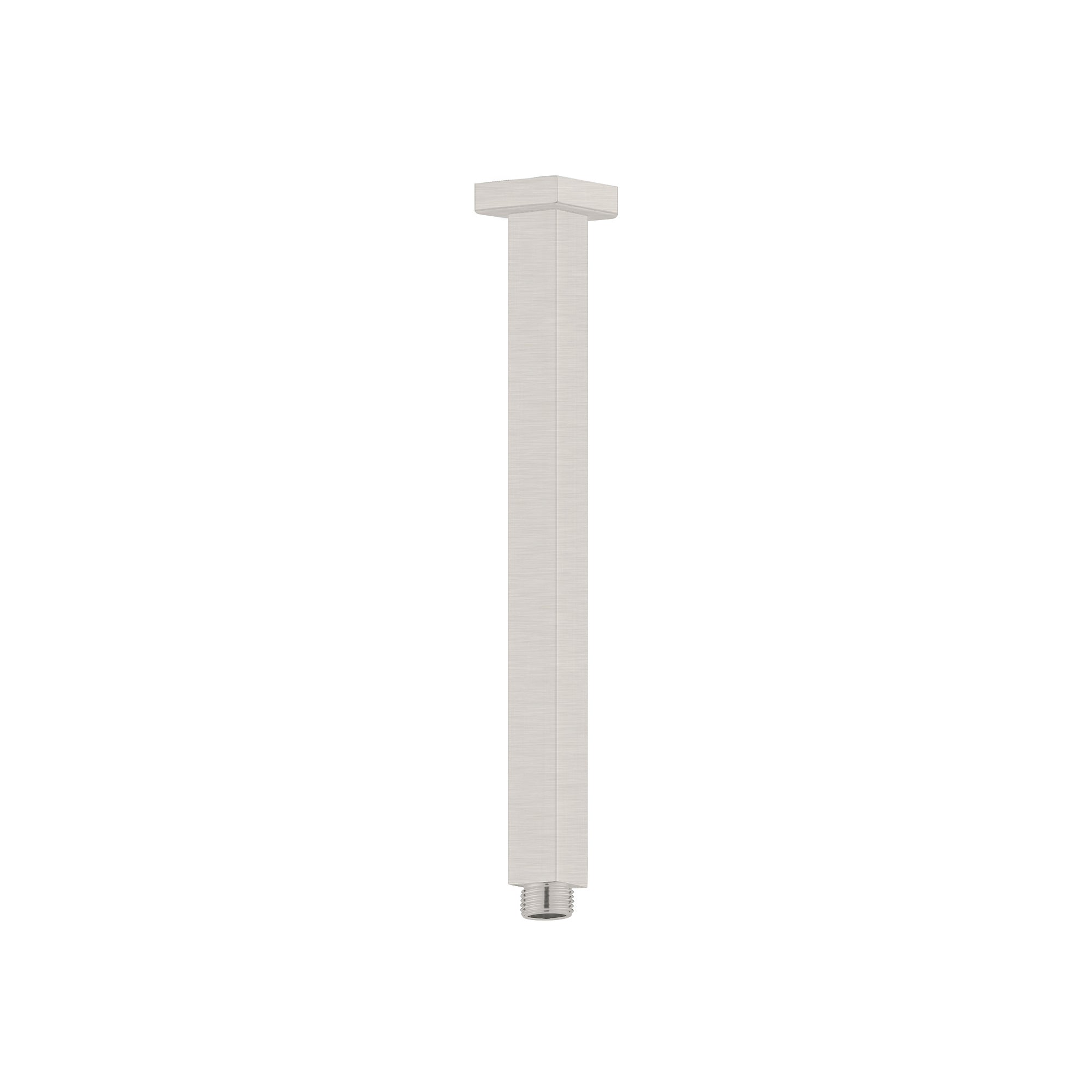 Nero Square Ceiling Arm 300mm - Brushed Nickel