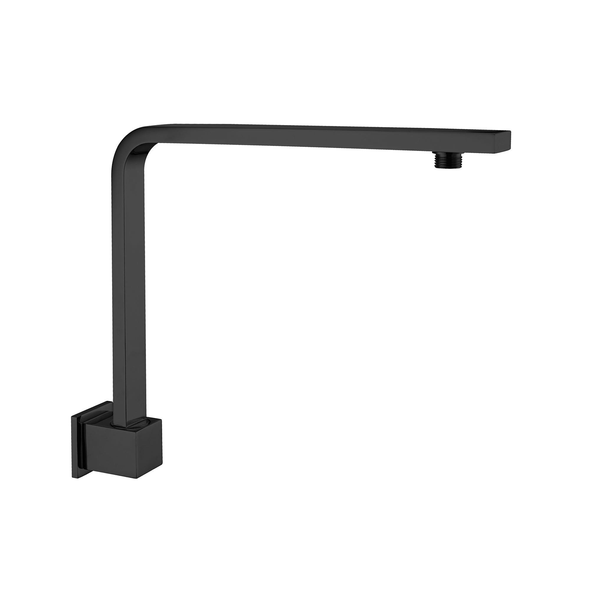 Nero Square Swivel Shower Arm - Matte Black