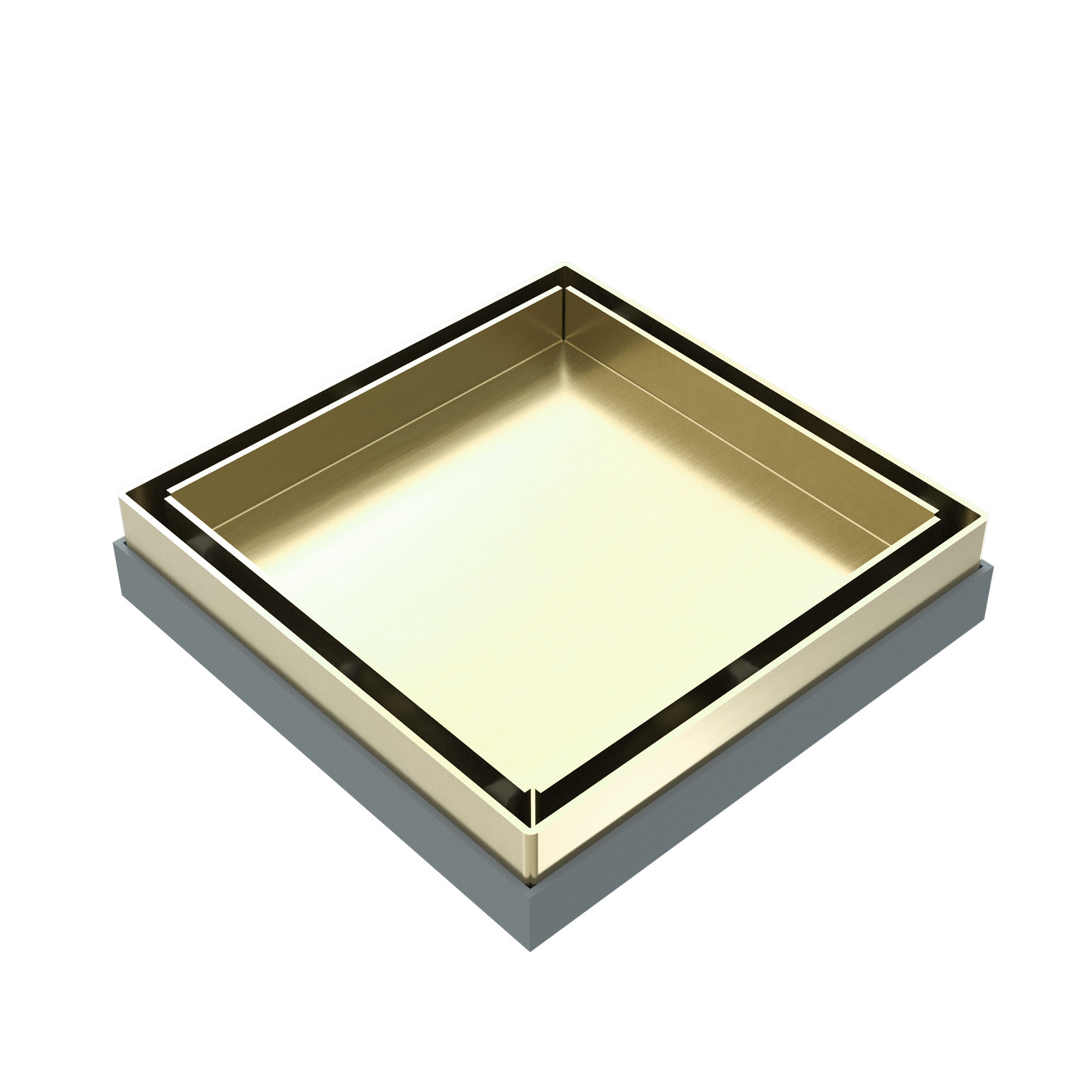 Nero Tile Insert Floor Waste 100mm Outlet - Brushed Gold