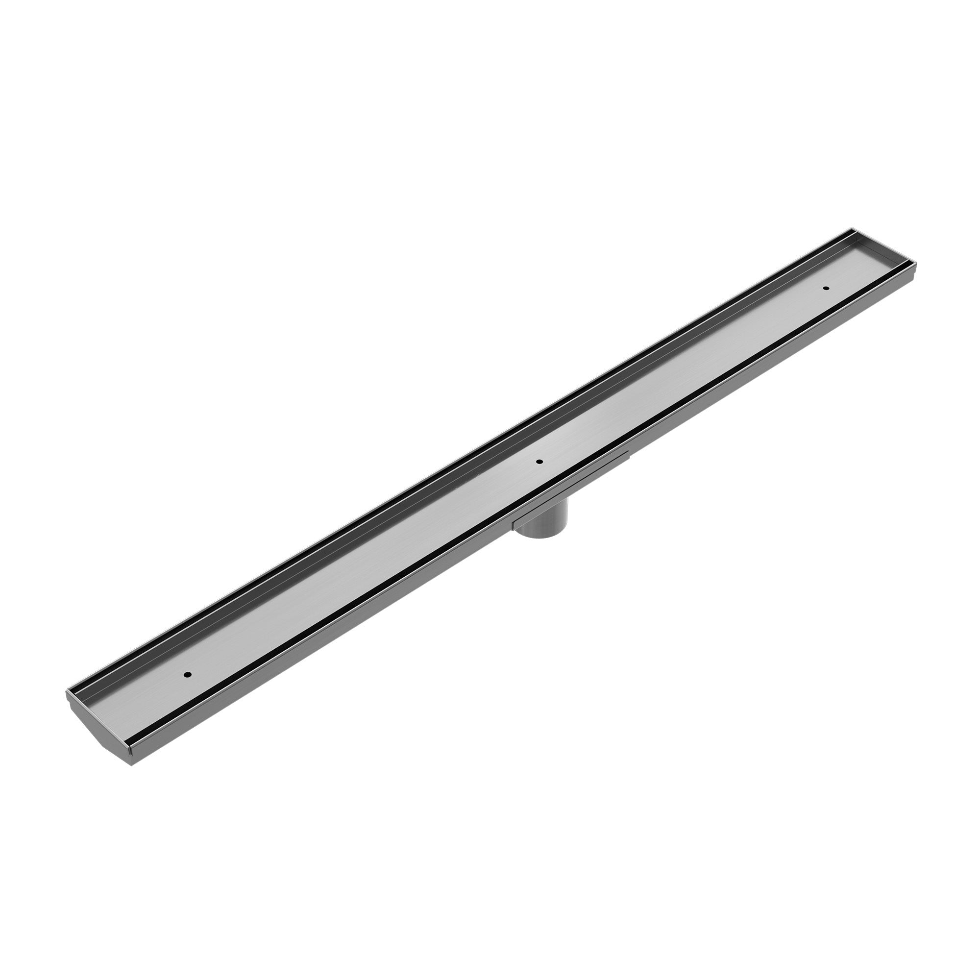 Nero Tile Insert V Channel Floor Grate 50mm Outlet - Gun Metal