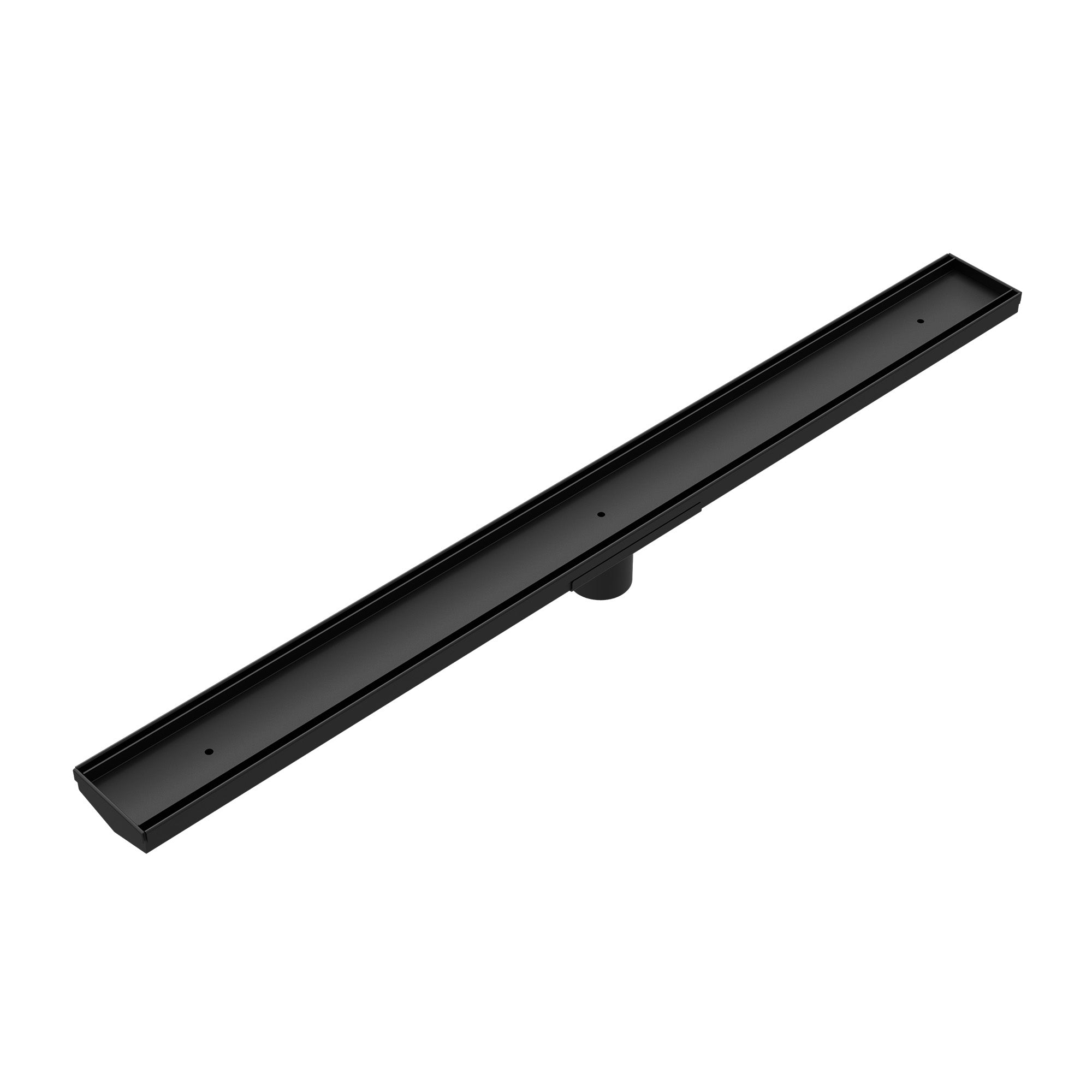 Nero Tile Insert V Channel Floor Grate 50mm Outlet - Matte Black