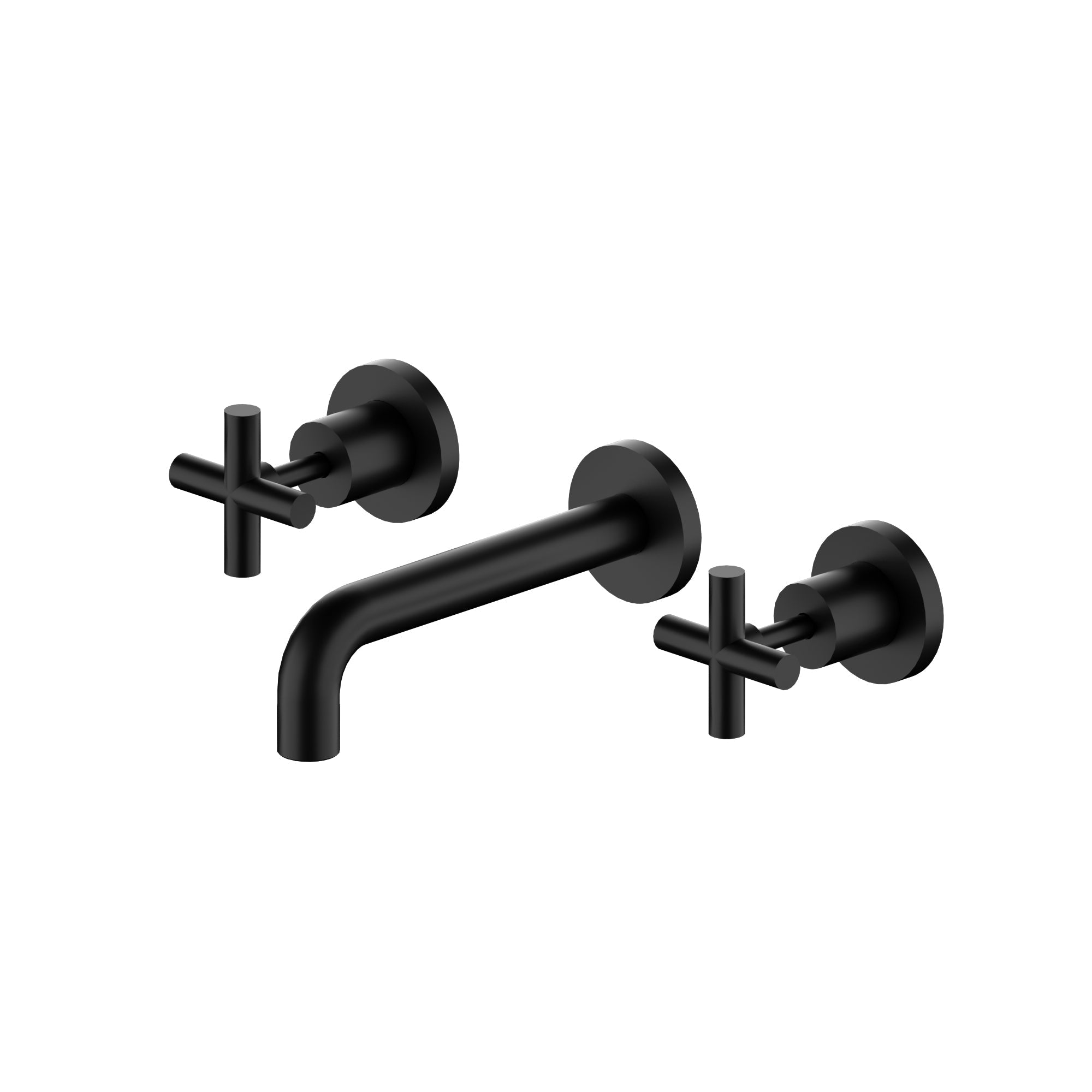 Nero X Plus Wall Basin Set - Matte Black