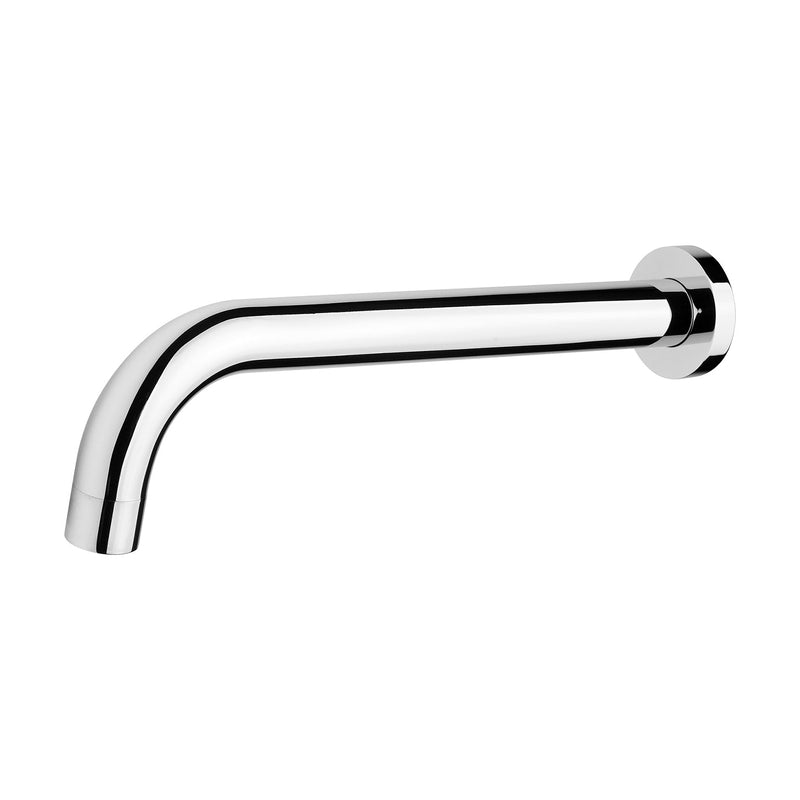 Phoenix Vivid Wall Bath Outlet 250mm Curved - Chrome