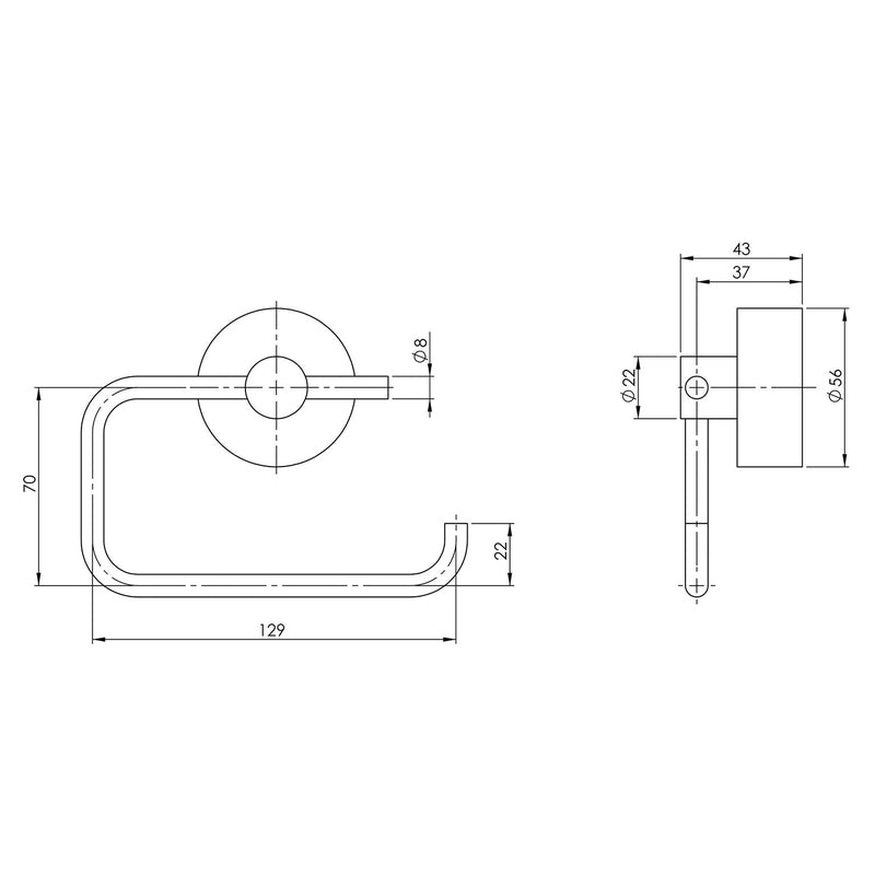 Phoenix Vivid Toilet Roll Holder - Chrome
