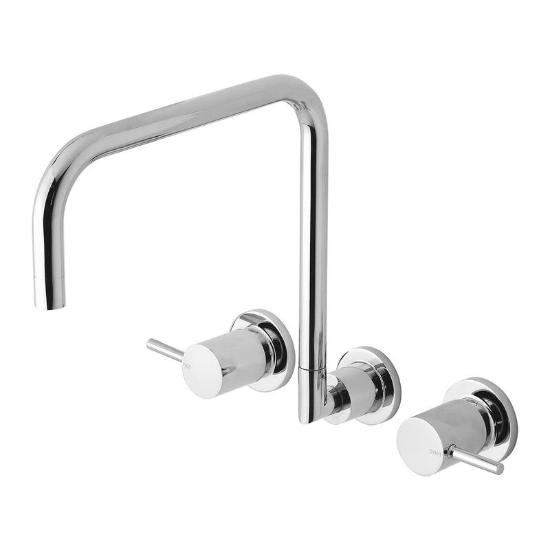 Phoenix Vivid Pin Lever Wall Sink Set Squareline - Chrome