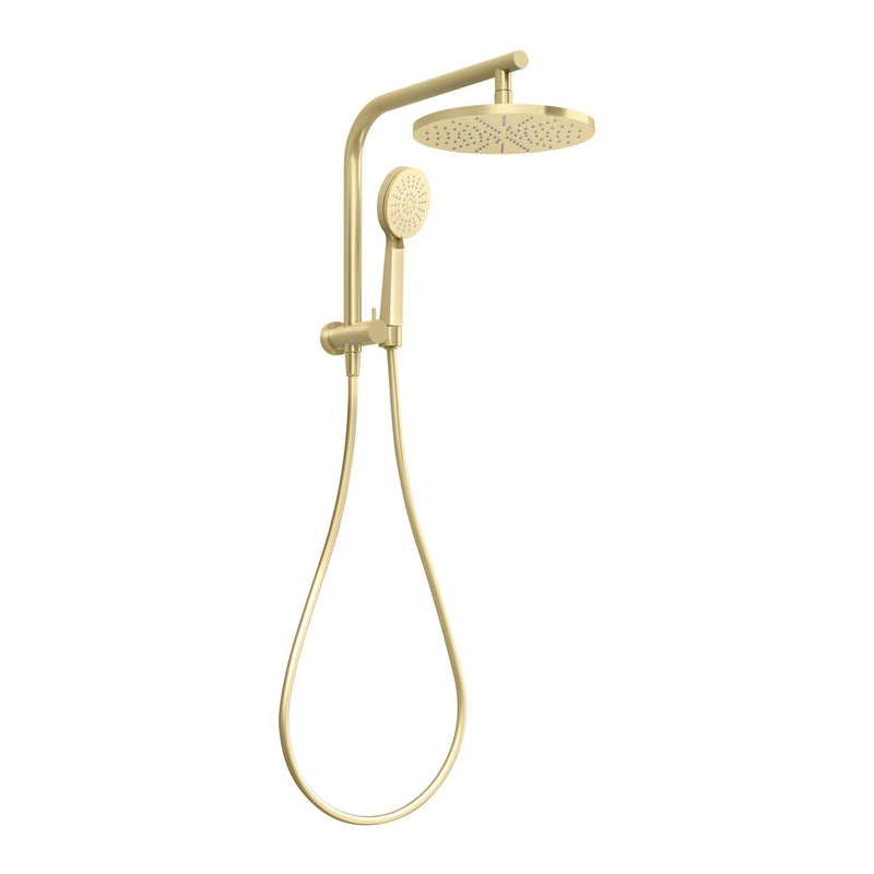 Phoenix Vivid Slimline Compact Twin Shower - Brushed Gold
