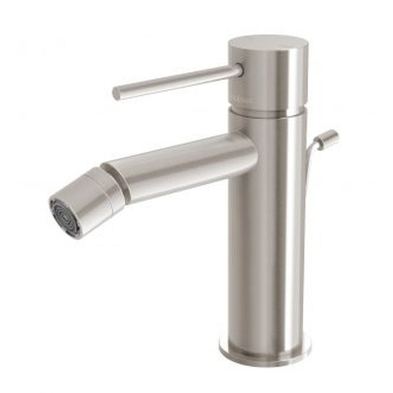 Phoenix Vivid Slimline Bidet Mixer with Pop-Up Waste - Brushed Nickel