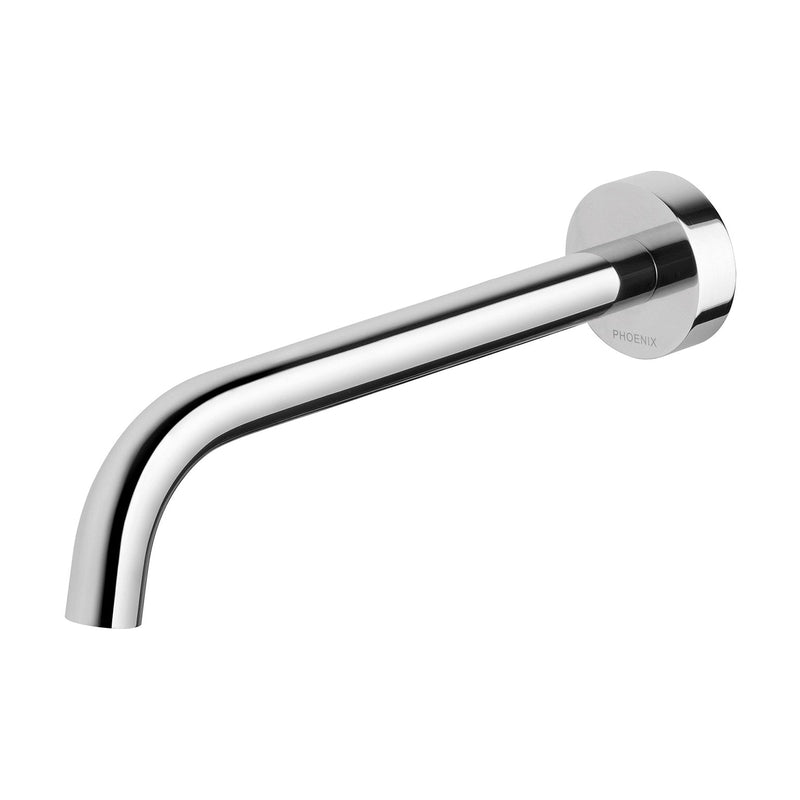 Phoenix Vivid Slimline Wall Basin Outlet 230mm Curved - Chrome