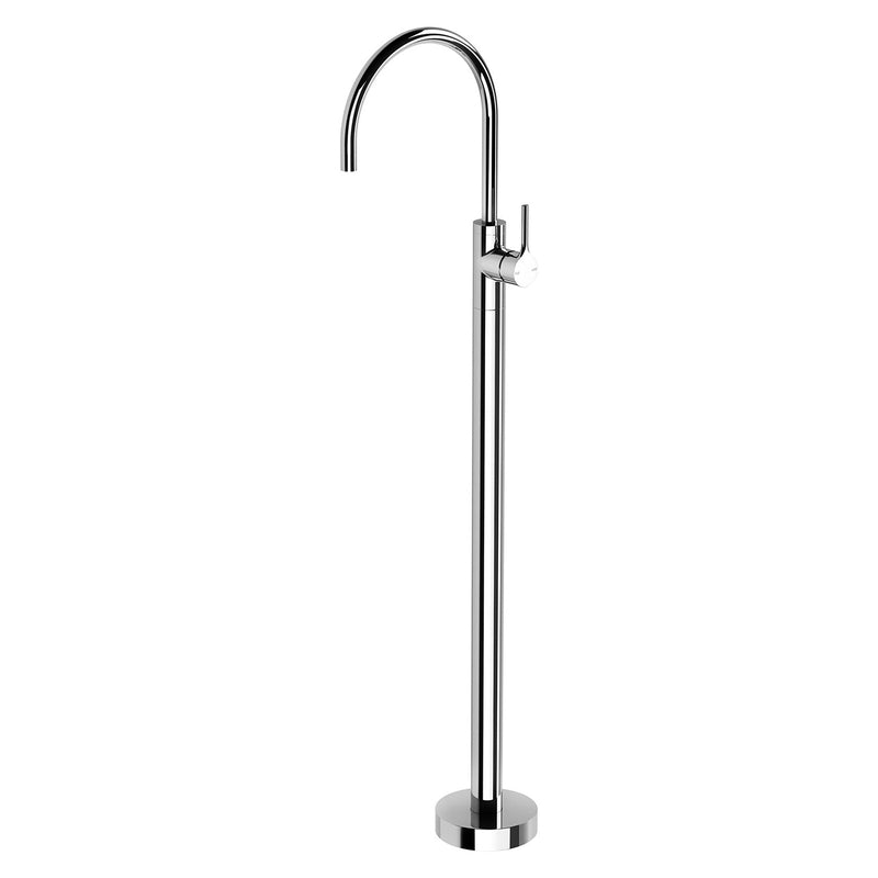 Phoenix Vivid Slimline Oval Floor Mounted Bath Mixer - Chrome