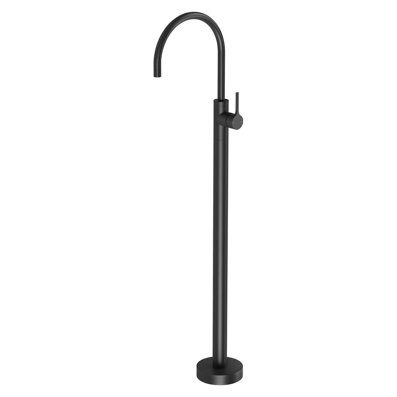 Phoenix Vivid Slimline Oval Floor Mounted Bath Mixer - Matte Black