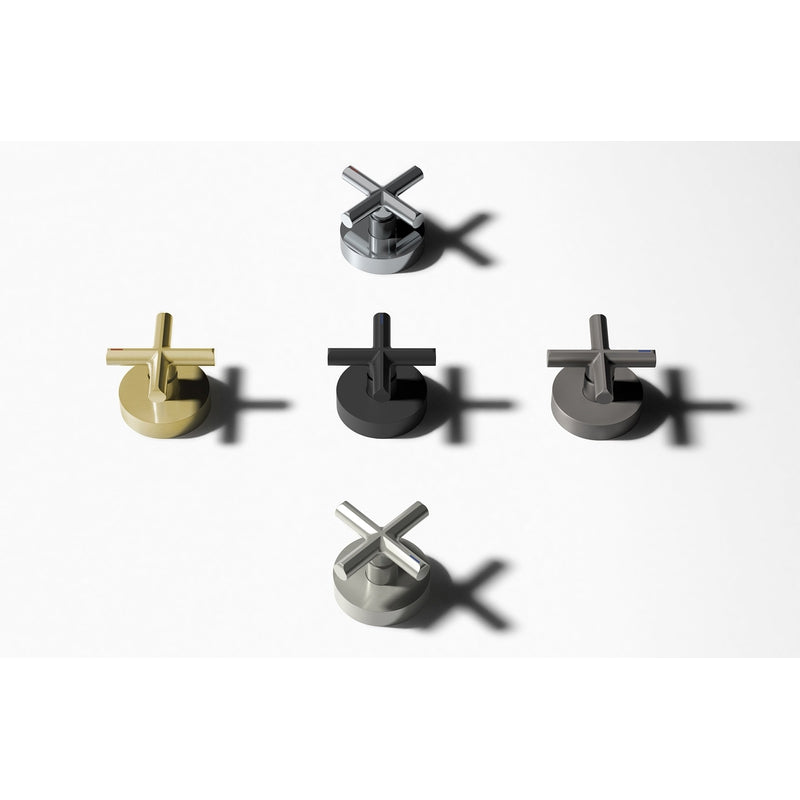 Phoenix Vivid Slimline Plus Wall Top Assemblies 15mm Extended Spindles - Matte Black